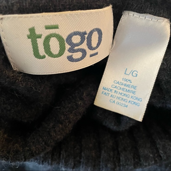 100% Cashmere Turtleneck Sweater In Charcoal Grey Size Large - Picture 4 of 7